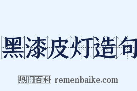 黑漆皮灯造句是什么意思的图片